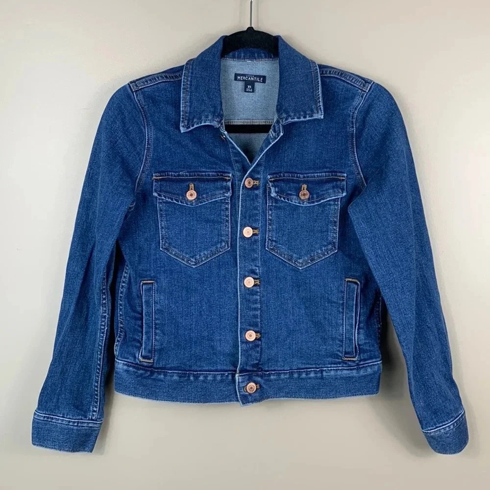 J. Crew cropped jean jacket sz xs